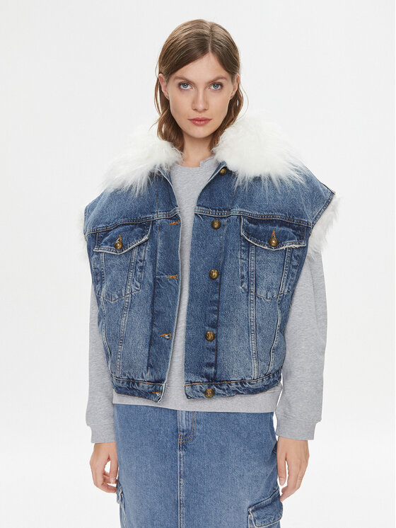 PINKO Vestă Uragano 102181 A0ZR Albastru Regular Fit