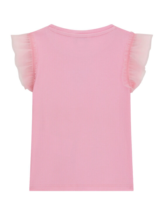 Guess Guess Marškinėliai K6RI12 KCU20 Rožinė Regular Fit