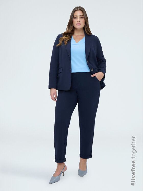 Fiorella Rubino Fiorella Rubino Pantaloni di tessuto P177L002333N034 Blu Regular Fit