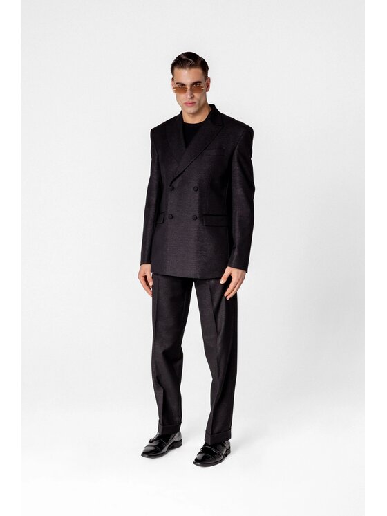 LE POSSÉ LE POSSÉ Pantalone da abito MJWT Nero Regular Fit