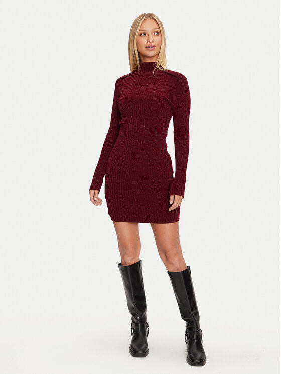 Guess Guess Trikotažinė suknelė Keily W4BK27 Z3JE0 Vyšninė Regular Fit