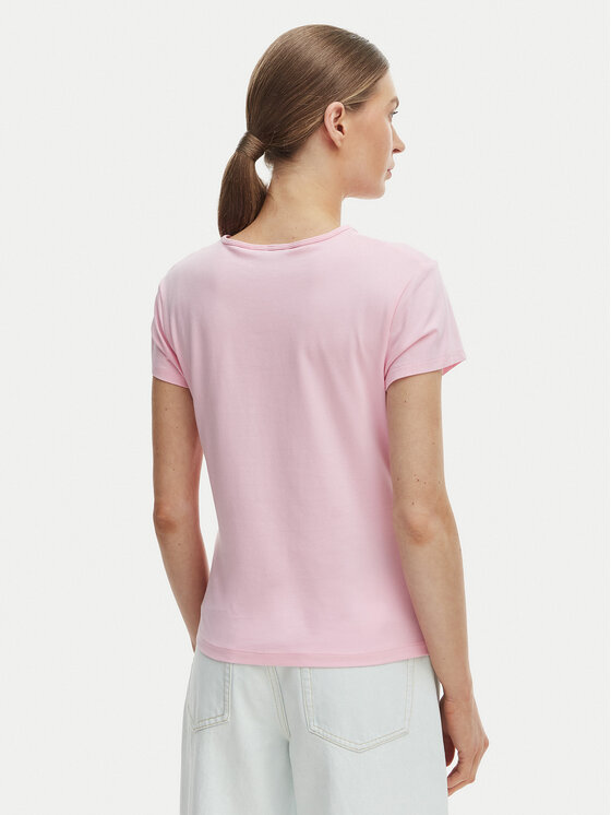 Tommy Hilfiger Tommy Hilfiger T-Shirt WW0WW48710 Różowy Slim Fit