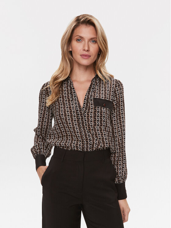 Liu Jo Cămașă CF3300 T3598 Negru Regular Fit