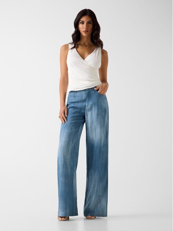 Marciano Guess Marciano Guess Marškinėliai G6GP11 K3617 Kreminė Slim Fit