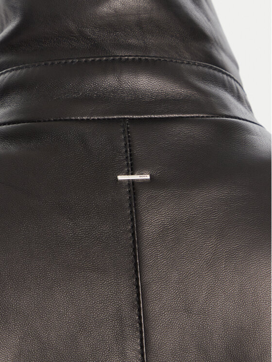 BOSS BOSS Lederjacke Salaha 50544445 Schwarz Relaxed Fit