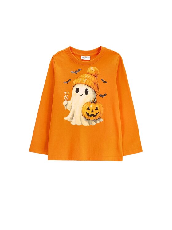 Coccodrillo Coccodrillo Longsleeve ZC6143101VUA-006 Pomarańczowy Regular Fit