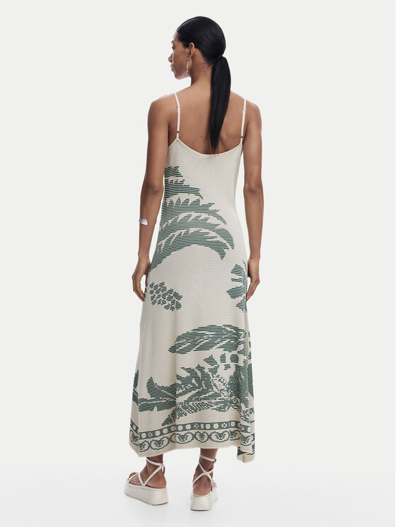 Desigual Desigual Letné šaty Marsella 25SWVF11 Béžová Slim Fit