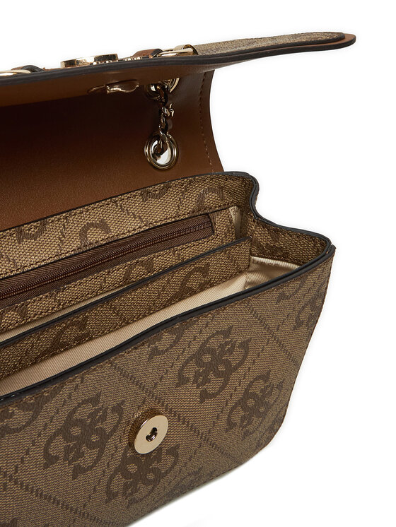 Guess Tasche Braun Umhängetasche Shoulder Bag Guess Tasche Open