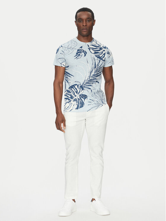 INDICODE INDICODE Spodnie materiałowe Vitamin 60-333 Biały Slim Fit
