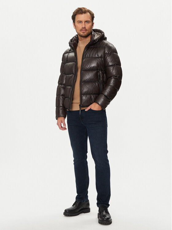 Milestone Milestone Giacca di pelle Salomon 431068 60505 Marrone Regular Fit