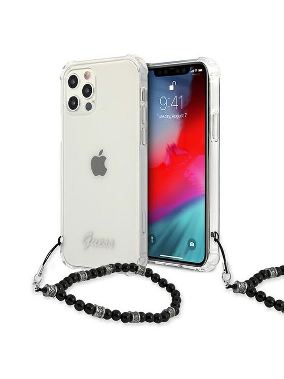 Guess Guess Etui na telefon iPhone 12 Pro Max Przezroczysty