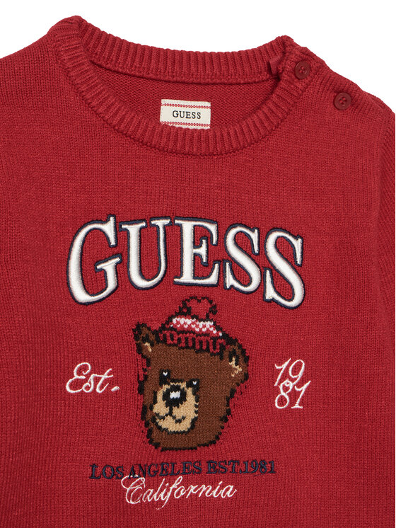 Guess Guess Komplet sweter i spodnie materiałowe I6BG04 Z1273 Czerwony Regular Fit