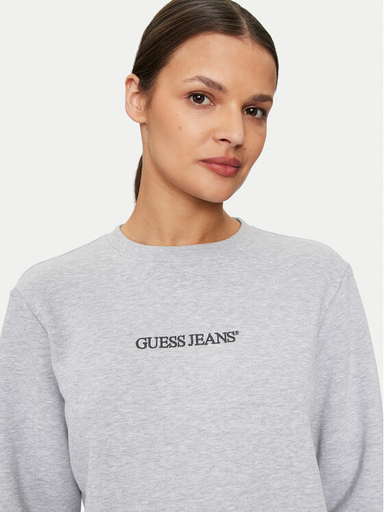 Guess Jeans Guess Jeans Суитшърт W4YQ10 KC811 Сив Regular Fit