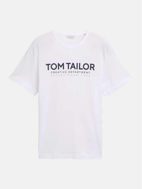 Tom Tailor Tom Tailor Marškinėliai 1045940 Balta Regular Fit