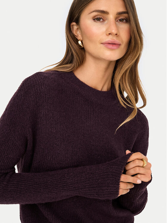 ONLY ONLY Sweter Camilla 15277080 Fioletowy Regular Fit