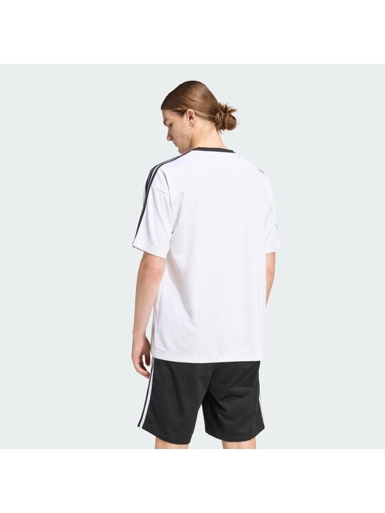 adidas adidas Majica adicolor Jacquard KD5829 Bela Loose Fit