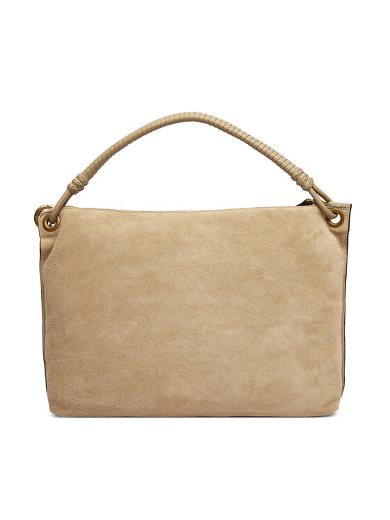 Tommy Hilfiger Tommy Hilfiger Kabelka Th Statement Leather Bag Suede AW0AW18402 Béžová