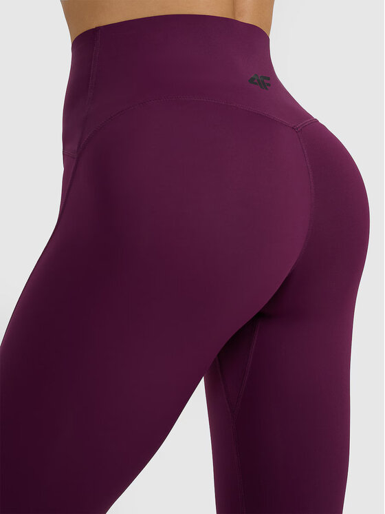 4F 4F Legginsy TRAINING Fioletowy Slim Fit