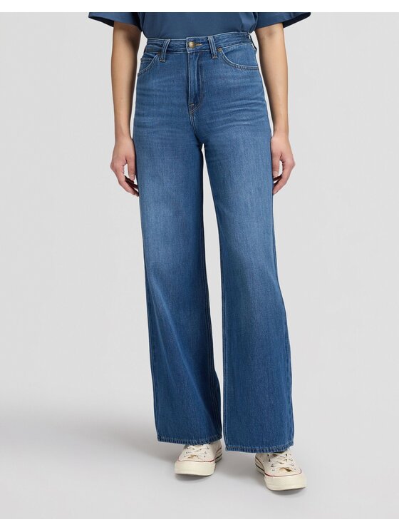 Lee Lee Jeansy STELLA Niebieski Wide Leg