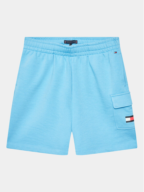 Tommy Hilfiger Pantaloni scurți sport KB0KB08096 D Albastru celest Regular Fit