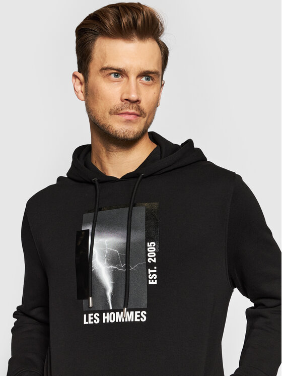 Felpa LLH465758P Nero Relaxed Fit