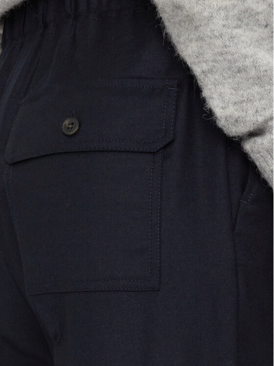 Weekend Max Mara Weekend Max Mara Hlače iz tkanine Hateley 2425136052 Mornarsko modra Regular Fit