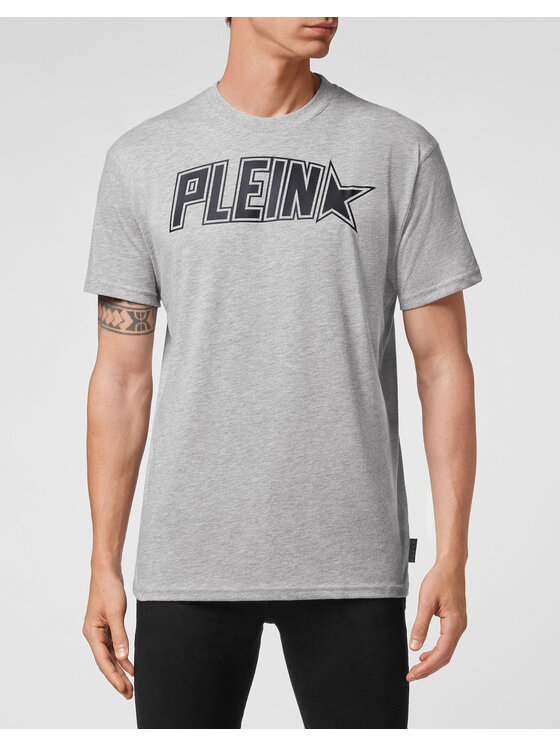 PHILIPP PLEIN PHILIPP PLEIN T-Shirt 3903 Szary Regular Fit