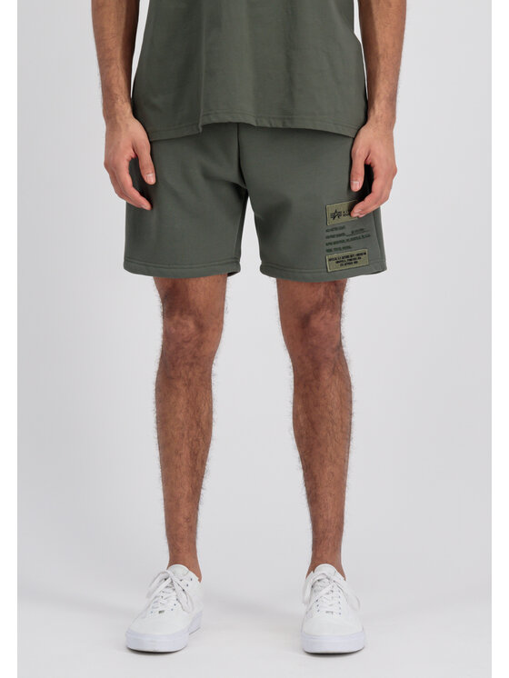 Alpha Industries Alpha Industries Szorty sportowe Patch Loose Fit Short Zielony Oversize