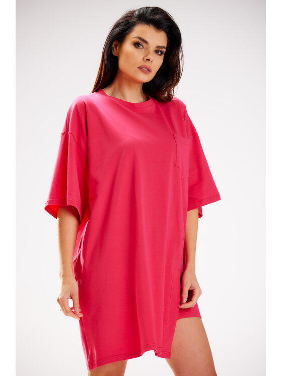 Infinite You Infinite You Sukienka codzienna M252 Fioletowy Basic Fit