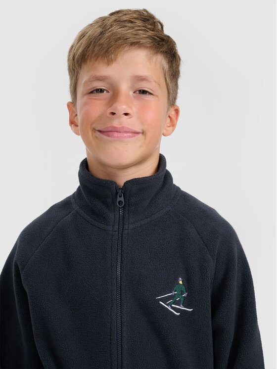 4F 4F Felpa di pile 4FJRAW25TFLEM438-31S Blu scuro Regular Fit