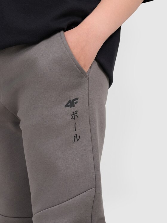 4F 4F Pantaloni da tuta 4FJRAW25TTROM1663-24S Grigio Loose Fit