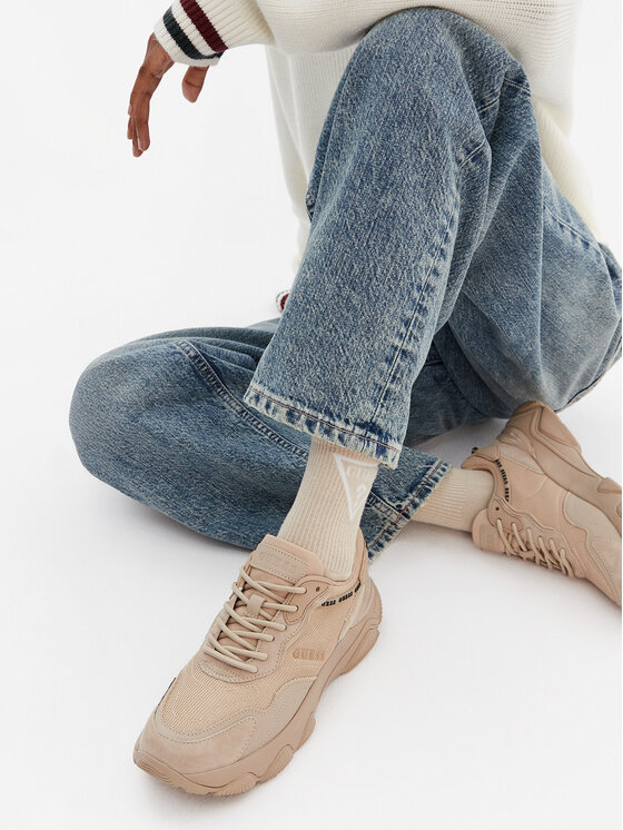 Guess Guess Сникърси Micola FL7MIC LEA12 Бежов