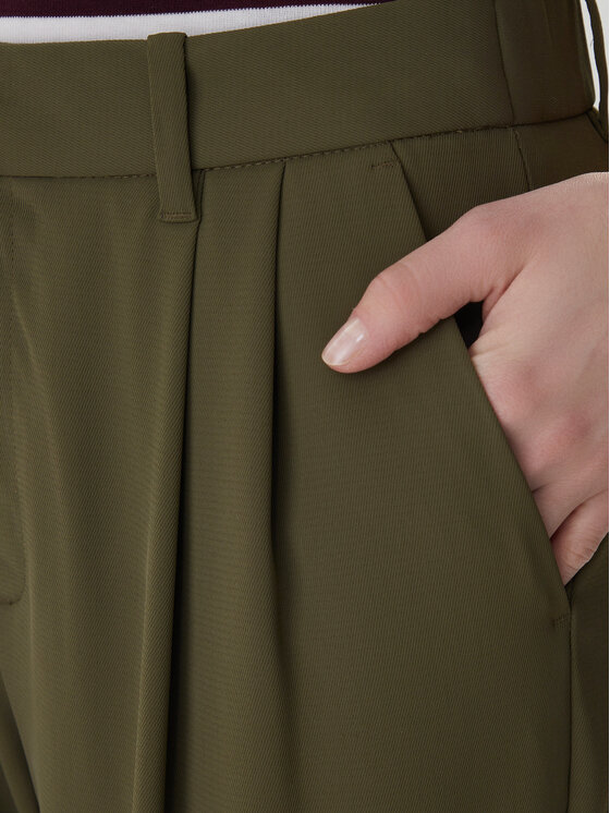 Gap Gap Medžiaginės kelnės 855968-02 Žalia Straight Fit