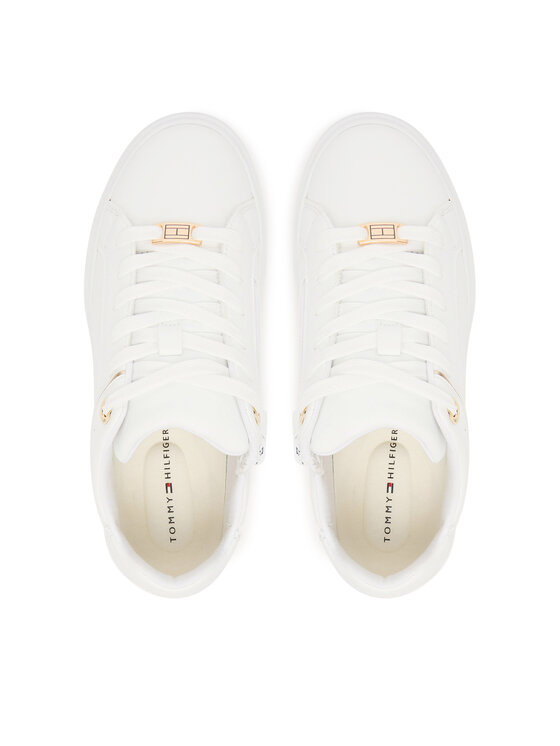 Tommy Hilfiger Tommy Hilfiger Sneakersy Low Cut Lace Up Sneaker T3A9-33982-1355 D Biały