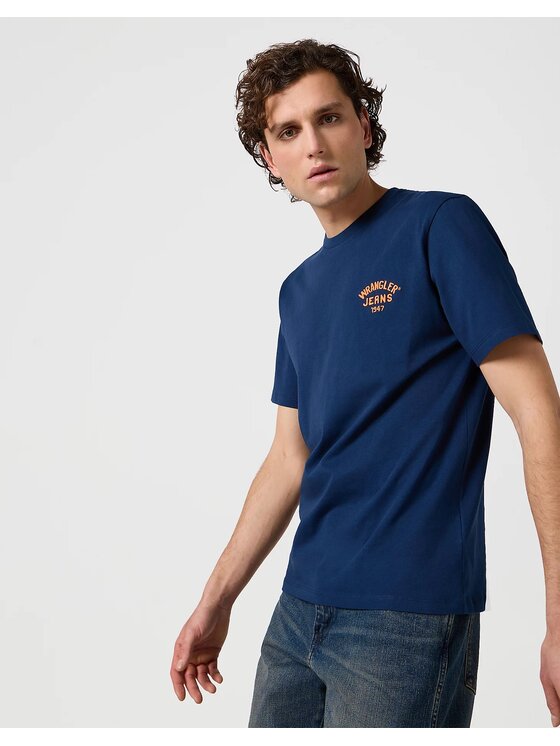 Wrangler Wrangler T-Shirt SMALL LOGO TEE 112362807 Granatowy Regular Fit