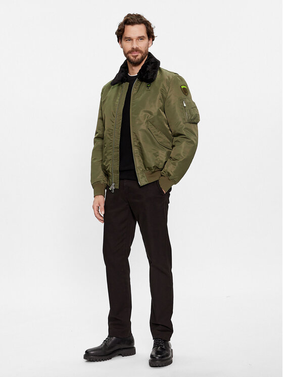 Blauer Blauer Kurtka bomber 23WBLUC02132 Zielony Regular Fit