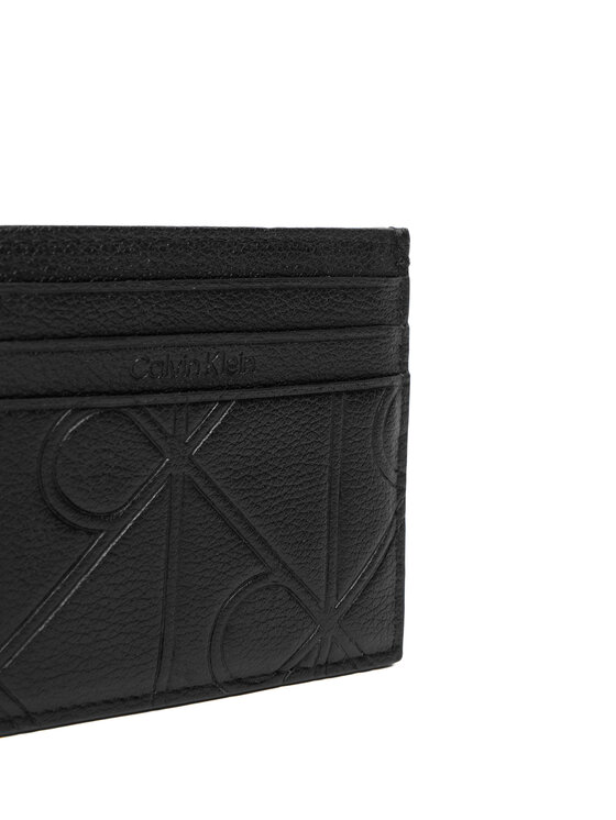 Calvin Klein Calvin Klein Kreditkartenetui Xl Emblem Aop Emboss Card Case LV04D1174G Schwarz