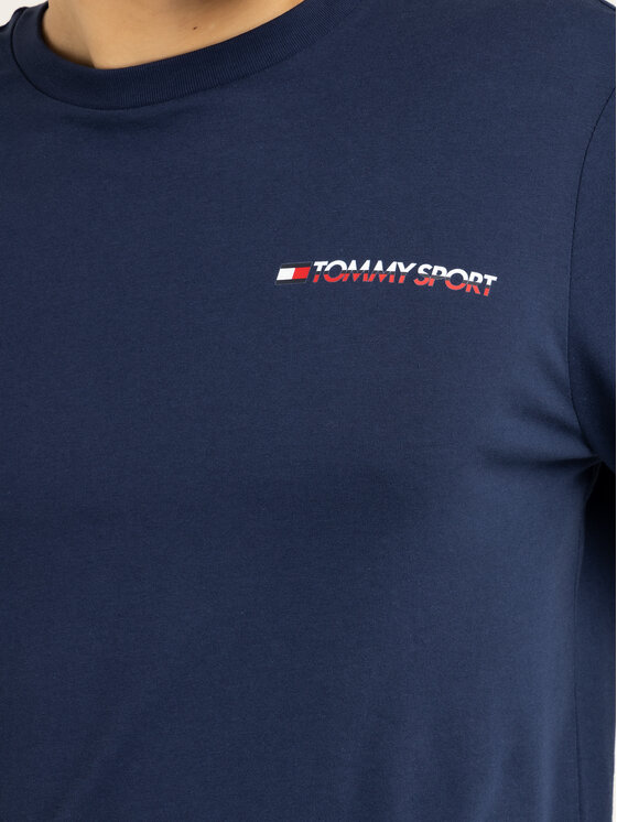 Tommy Sport Tommy Sport Marškinėliai ilgomis rankovėmis S20S200313 Tamsiai mėlyna Regular Fit