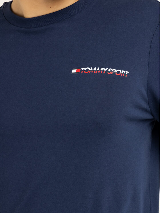 Tommy Sport Tommy Sport Тениска с дълъг ръкав S20S200313 Тъмносин Regular Fit