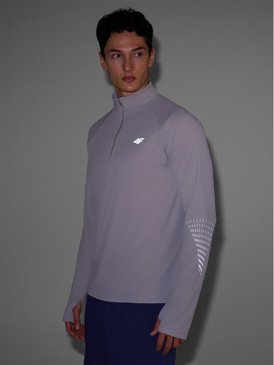 4F 4F Koszulka techniczna BLAST Szary Regular Fit