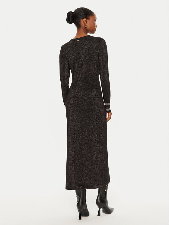 Gaudi Gaudi Kootud kleit 421BD13009 Must Slim Fit
