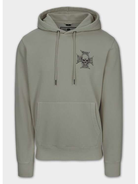 PITBULL PITBULL Bluza Washed BITE ME Szary Regular Fit