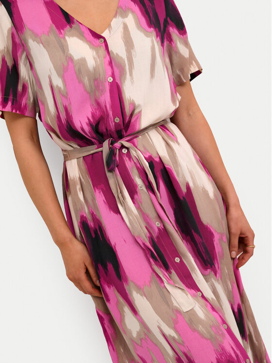Kaffe Kaffe Sukienka koszulowa Beathe 10508894 Różowy Regular Fit