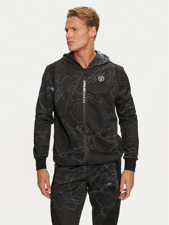 Plein Sport Plein Sport Trenerka Jogging Set: Top/Trousers Lunar FADC MJJ0763 STE003N Crna Regular Fit