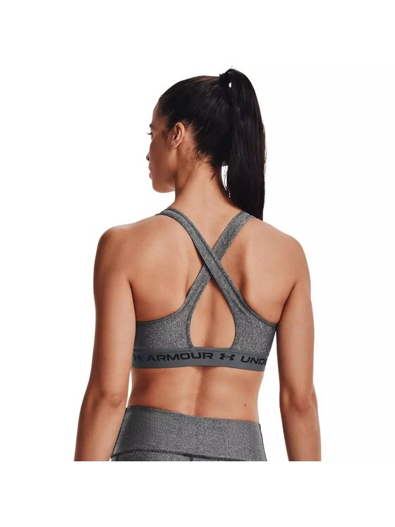 Under Armour Under Armour Biustonosz sportowy Crossback Mid Heather Bra Szary
