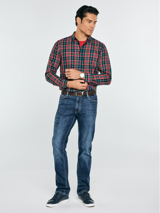 BIG STAR BIG STAR Koszula GUBERNI Czerwony Basic Fit