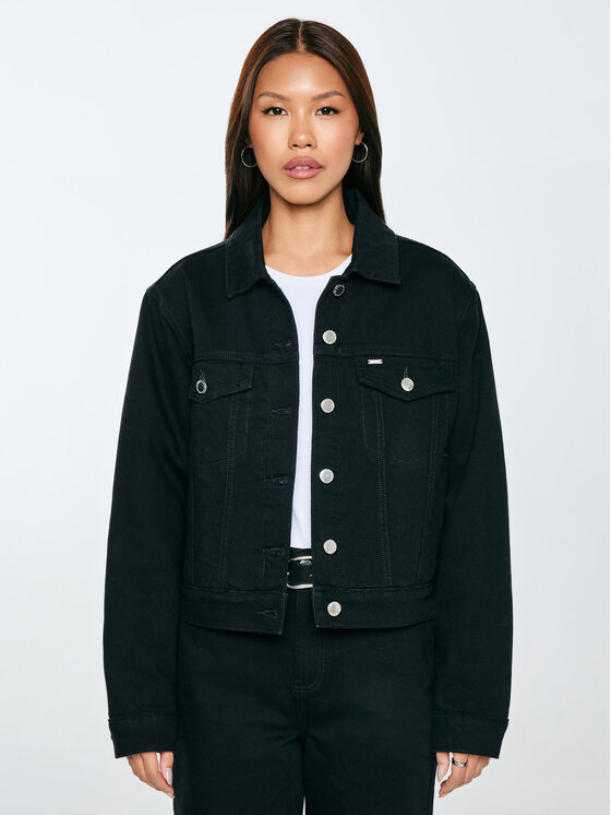 BIG STAR BIG STAR Kurtka jeansowa RAMONA Czarny Oversize