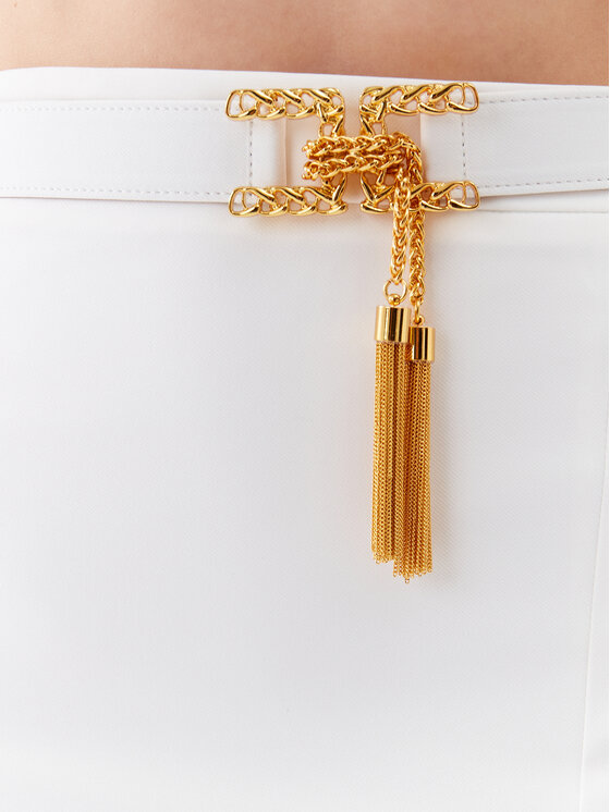 Elisabetta Franchi Elisabetta Franchi Zīmuļveida svārki GO-027-32E2-V390 Balts Slim Fit