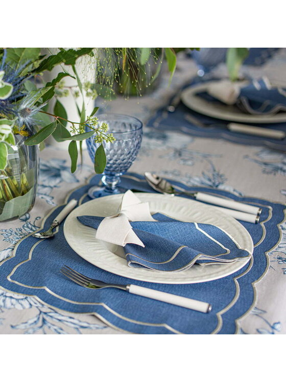 Roseberry Home Roseberry Home Obrus Blossom Blue Niebieski