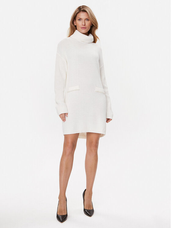 Liu Jo Liu Jo Трикотажна сукня MF3076 MA51I Білий Relaxed Fit